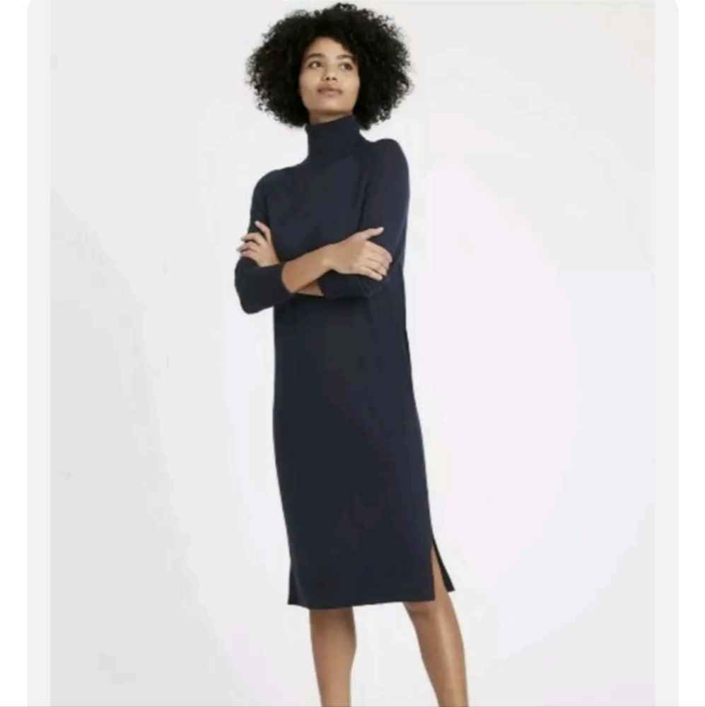 Banana Republic Washable Merino Turtleneck Sweater Dress size L